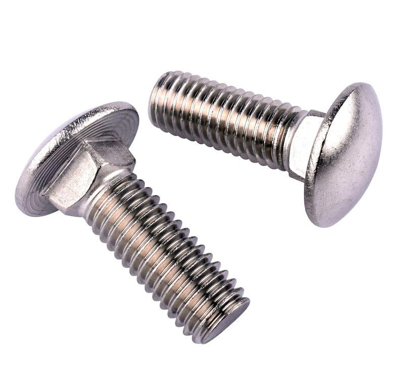 KOSJETHAS Store 1/4-20 x 2 Carriage Bolts Screws, Round Head Square Neck, 304 Stainless Steel 18-8, UNC Coarse Fully Thread, Quantity 10Pcs - Image 2